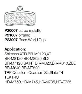 BRAKING PAD SHIMANO XTR