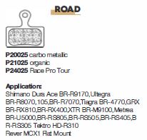 BRAKING PAD SHIMANO DURA ACE/ULTEGRA