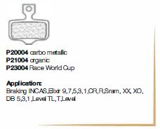 BRAKING PAD BRAKING INCAS/AVID ELIXIR/LEVEL T-TL