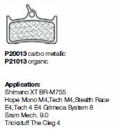 BRAKING PAD HOPE MONO