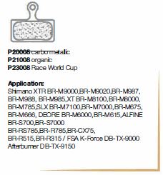 BRAKING PAD SHIMANO XTR 2011