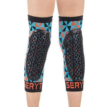 SERYT YOUTH Knee Pads Arlecchino Light-Blue Red