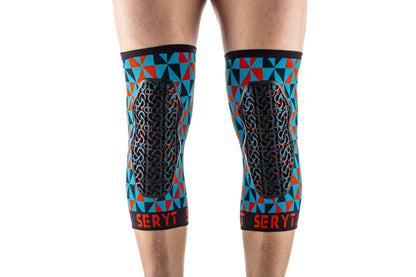 SERYT Flow Knee Pads Arlecchino Light-Blue Red