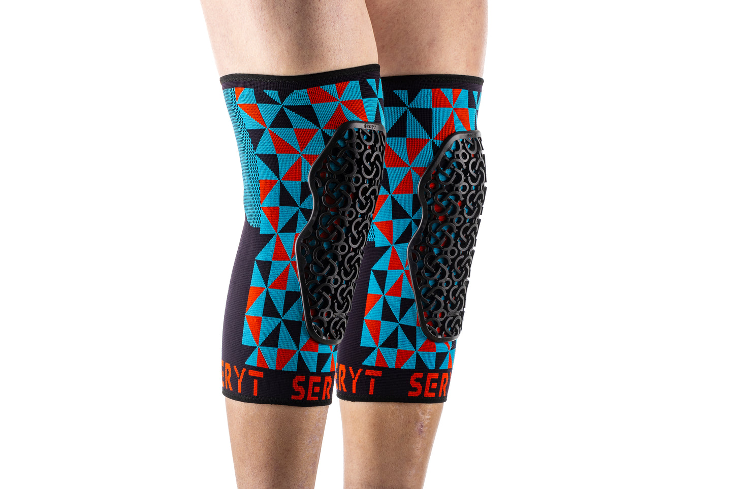 SERYT Flow Knee Pads Arlecchino Light-Blue Red
