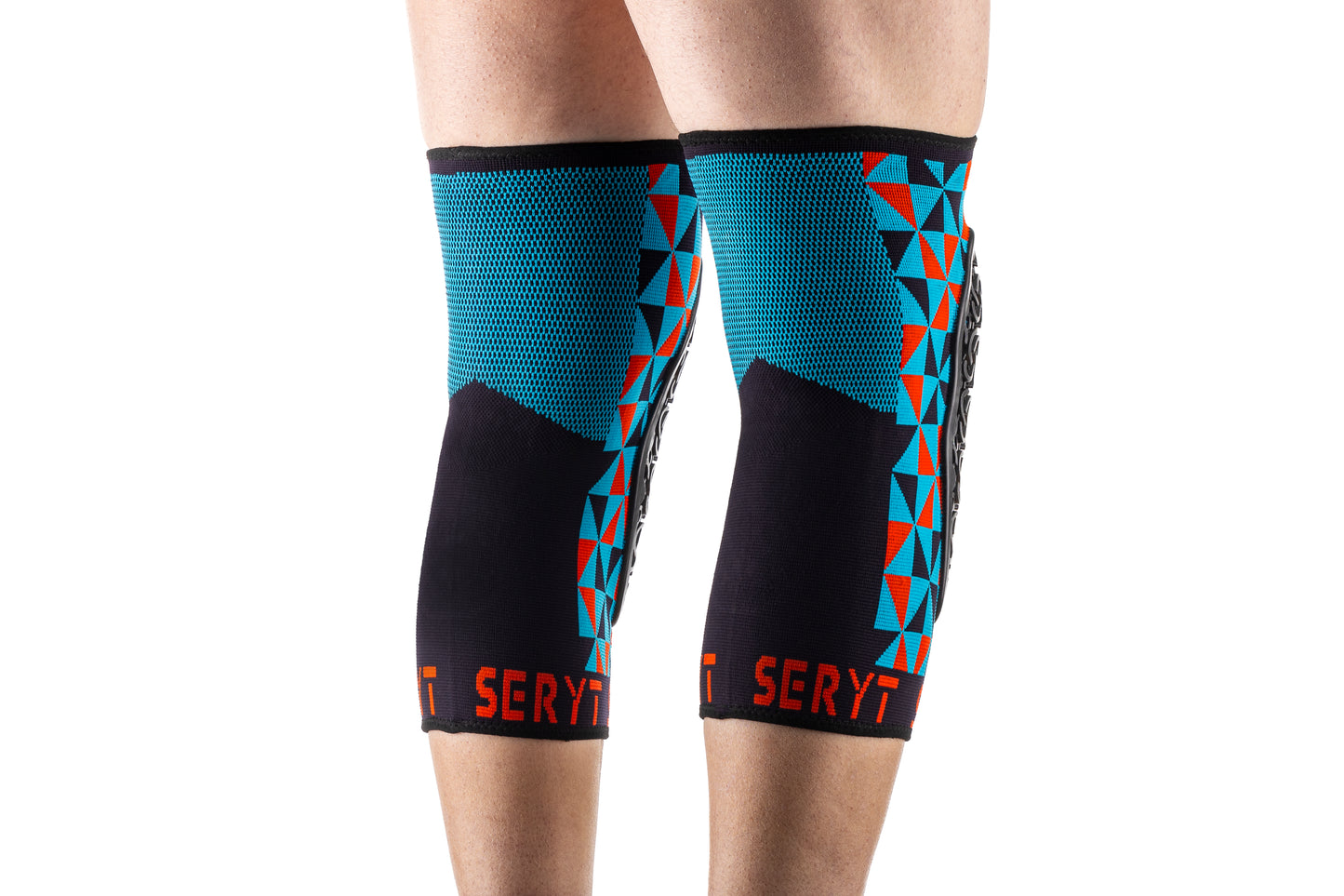 SERYT Flow Knee Pads Arlecchino Light-Blue Red