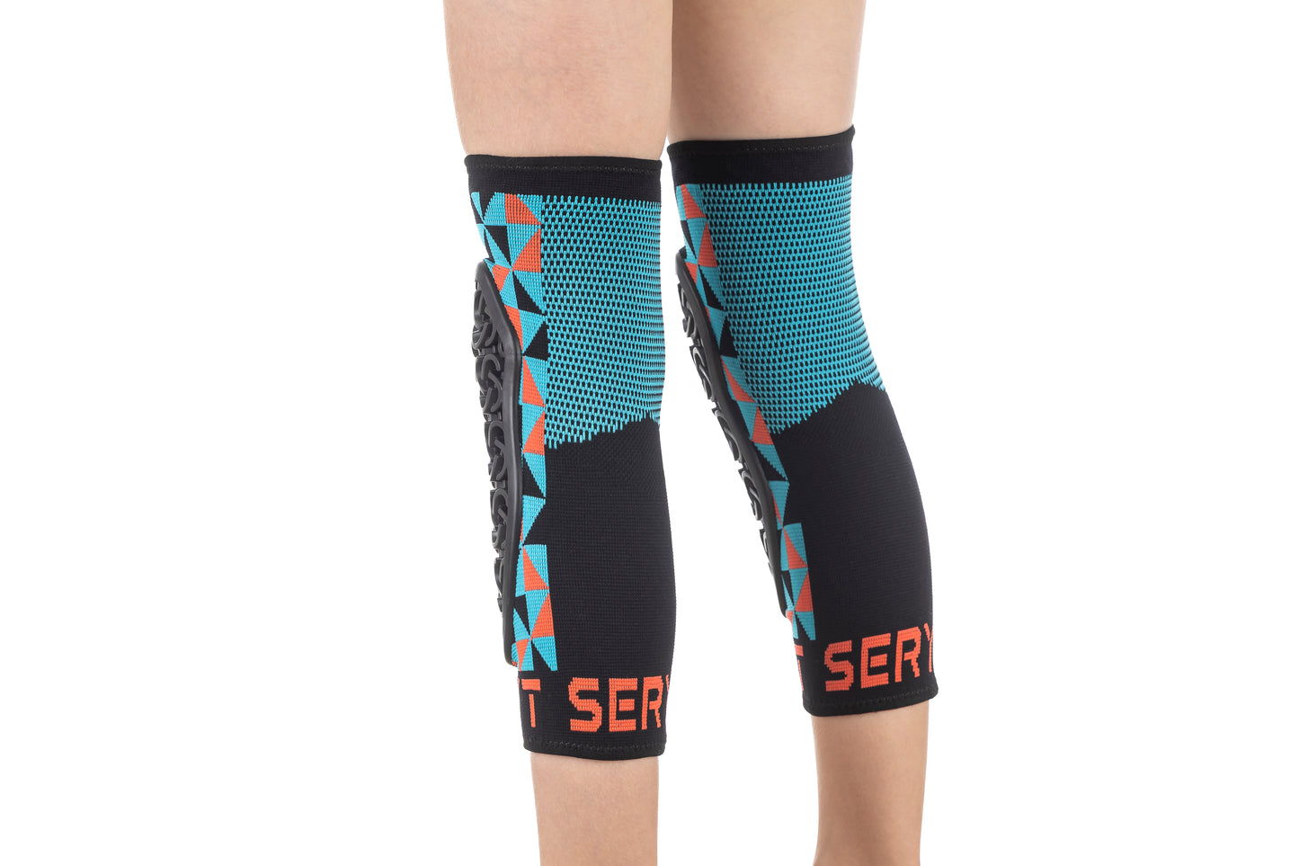 SERYT YOUTH Knee Pads Arlecchino Light-Blue Red
