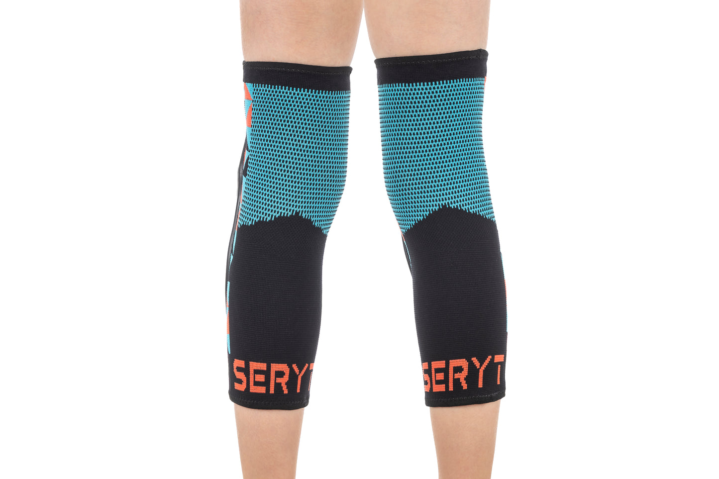 SERYT YOUTH Knee Pads Arlecchino Light-Blue Red